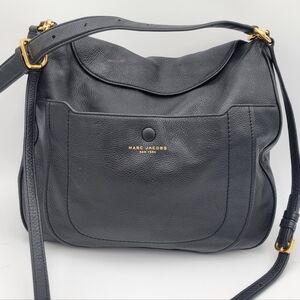 Marc Jacobs Black Leather Top Handle Crossbody Bag